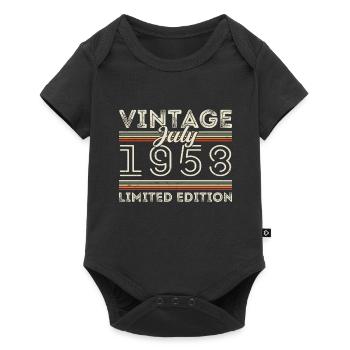 Juillet 1958 Cadeau d’anniversaire de juillet Juillet 1958 - Body à manches courtes Premium Bébé - noir - Devant