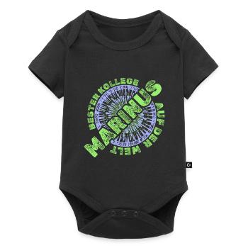 Marinus as an employee - Baby Premium short-sleeve bodysuit - black - Front