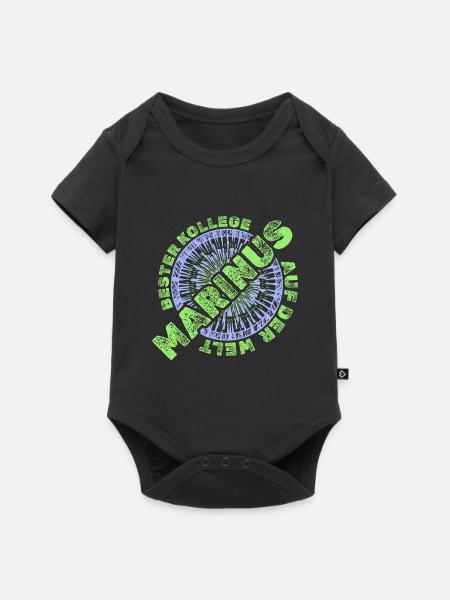 Marinus als Mitarbeiter - Baby Premium Kurzarmbody - Schwarz