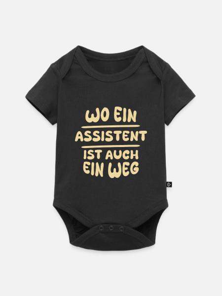 Assistent Assistent - Baby Premium Kurzarmbody - Schwarz