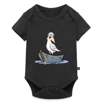 Halloween Mouette Peste Bateau Marin Maritime Moin - Body à manches courtes Premium Bébé - noir - Devant