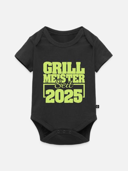 Grillbesteck 2025 - Baby Premium Kurzarmbody - Schwarz