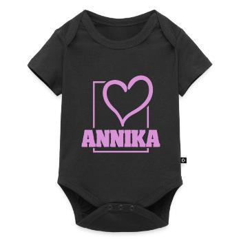 Annika en tant que Bachelorette - Body à manches courtes Premium Bébé - noir - Devant