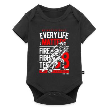 Fire brigade Every life counts - Baby Premium short-sleeve bodysuit - black - Front