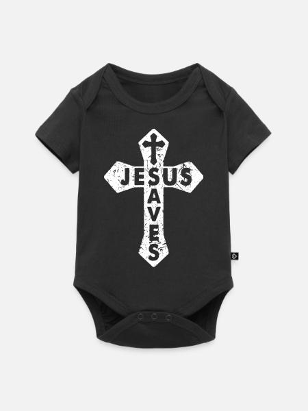 Jesus Christus - Premium kortærmet baby-body  - sort