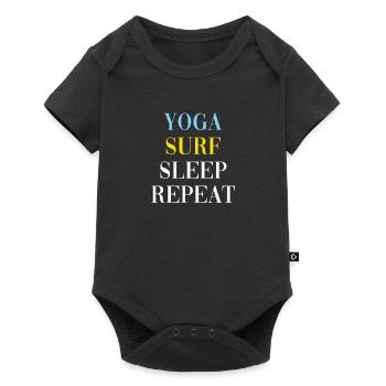 YOGA SURF SLEEP REPEAT - Baby Premium short-sleeve bodysuit - black - Front