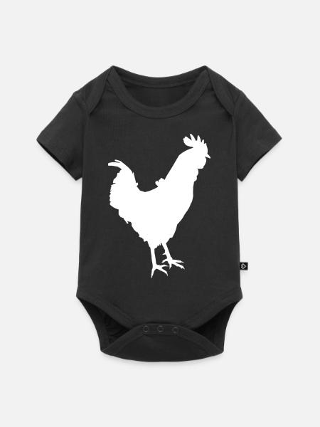Der Hahn - Baby Premium Kurzarmbody - Schwarz