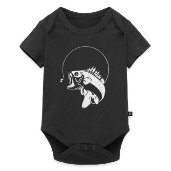 Pêche pêche pêche poisson cadeau - Body à manches courtes Premium Bébé - noir - Devant