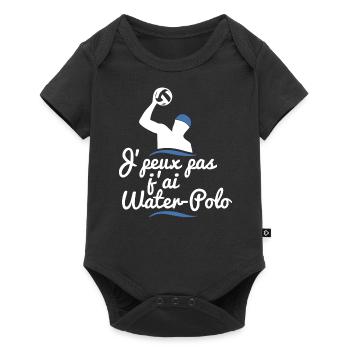 J'peux pas j'ai water-polo - Body à manches courtes Premium Bébé - noir - Devant