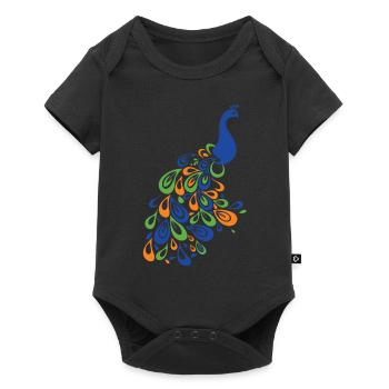 Peacock - Baby Premium short-sleeve bodysuit - black - Front