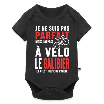 j ai fais le galibier à vélo cadeau velo cycliste - Body à manches courtes Premium Bébé - noir - Devant