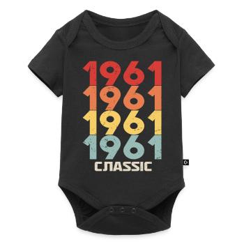 1961 Jubilé dans un style vintage classique 1961 - Body à manches courtes Premium Bébé - noir - Devant