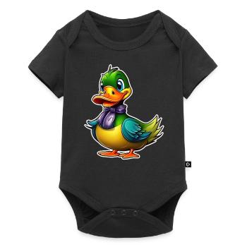 Funny Colorful Duck - Baby Premium short-sleeve bodysuit - black - Front