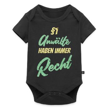 §1 Anwälte haben immer Recht - Baby Premium Kurzarmbody - Schwarz - Vorne