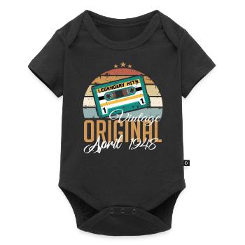 The Legends were born in April 1948 Gift - Baby Premium short-sleeve bodysuit - black - Front