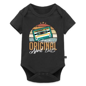 Les Légendes sont nées en avril 1945 Cadeau - Body à manches courtes Premium Bébé - noir - Devant
