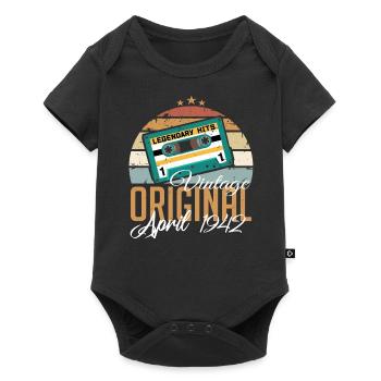 Les légendes sont nées en avril 1942 Cadeau - Body à manches courtes Premium Bébé - noir - Devant