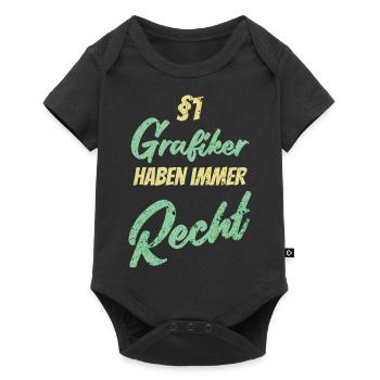 §1 Grafiker haben immer Recht - Baby Premium Kurzarmbody - Schwarz - Vorne