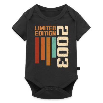 Jahrgang 2003 Geburtstagsgeschenk 2003 Retro 2003 - Baby Premium Kurzarmbody - Schwarz - Vorne