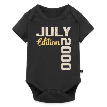 Juli 2000 Geburtstagsshirt Juli 2000 - Baby Premium Kurzarmbody - Schwarz - Vorne