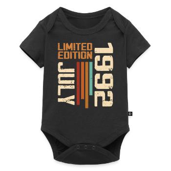 Juli 1992 Geburtstagsgeschenk 1992 Juli 1992 - Baby Premium Kurzarmbody - Schwarz - Vorne