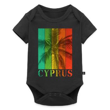 Cyprus Cyprus Summer Palm Trees Beach Sea Holidays - Baby Premium short-sleeve bodysuit - black - Front