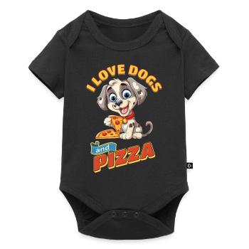 Dog I Love Dogs And Pizza Funny Funny Humor - Baby Premium short-sleeve bodysuit - black - Front