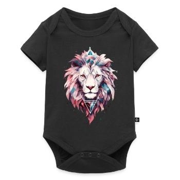 Lion Lion Head Cosmic Galaxy Universe Art - Baby Premium short-sleeve bodysuit - black - Front