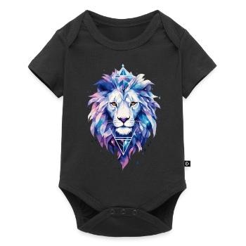 Lion Lion Head Cosmic Galaxy Universe Art - Baby Premium short-sleeve bodysuit - black - Front