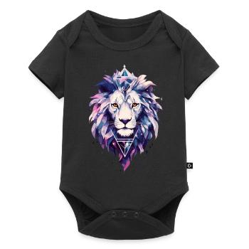 Lion Lion Head Cosmic Galaxy Universe Art - Baby Premium short-sleeve bodysuit - black - Front
