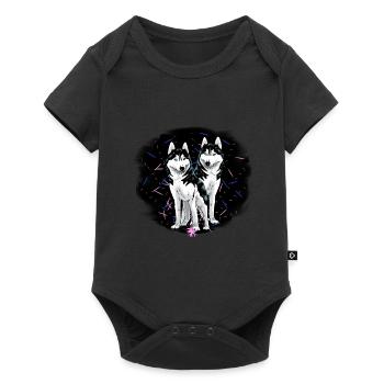 Husky Dogs Pets Pets Dog Owners Pedigree Dog - Baby Premium short-sleeve bodysuit - black - Front