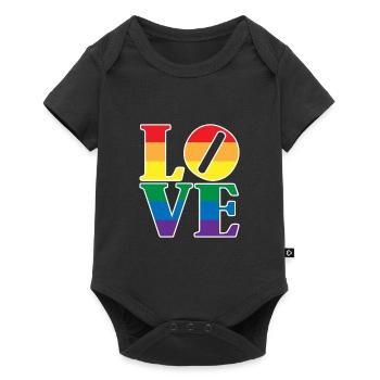 Love lgbt gay lesbian rainbow gift - Baby Premium short-sleeve bodysuit - black - Front