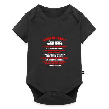Beruf Rettungswagen Notfall Spruch Geschenk - Baby Premium Kurzarmbody - Schwarz - Vorne