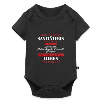 Sanitäterin Beruf Arzt Spruch Geschenk - Baby Premium Kurzarmbody - Schwarz - Vorne