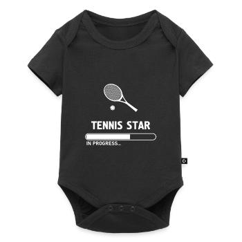 Tennis star sport cadeau rengaine - Body à manches courtes Premium Bébé - noir - Devant