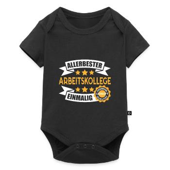 Arbeitskollege Abschied Geschenk - Baby Premium Kurzarmbody - Schwarz - Vorne