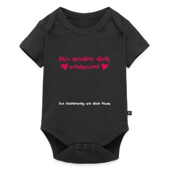 Vermissen Abschied Kollege Arbeit Geschenk - Baby Premium Kurzarmbody - Schwarz - Vorne