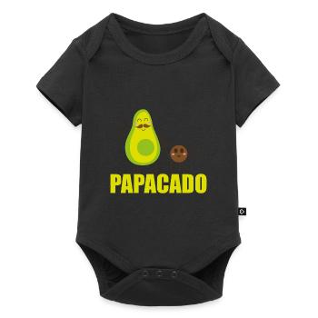 Papacado Gift Father's Day Saying - Baby Premium short-sleeve bodysuit - black - Front