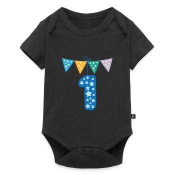 One Birthday Kids 1 Year Gift Nursery - Baby Premium short-sleeve bodysuit - black - Front