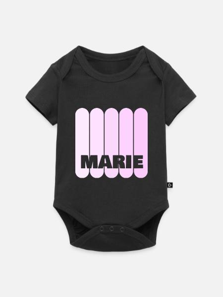 Marie - Baby Premium Kurzarmbody - Schwarz