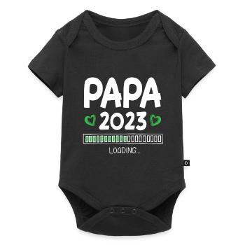 Papa 2023 Loading - Baby Premium short-sleeve bodysuit - black - Front