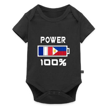 The Philippines and France Power 100% - Baby Premium short-sleeve bodysuit - black - Front