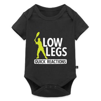 Tennisplatz Spruch Für Tennis - Baby Premium Kurzarmbody - Schwarz - Vorne