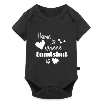 Zuhause in Landshut - Home is where Landshut is - Baby Premium Kurzarmbody - Schwarz - Vorne