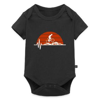 Mountain Bike Heartbeat Cute Bike Heartbeat - Body à manches courtes Premium Bébé - noir - Devant
