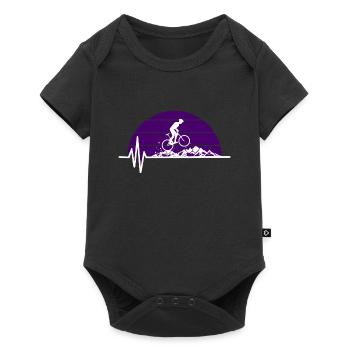 Mountain Bike Heartbeat Cute Bike Heartbeat - Body à manches courtes Premium Bébé - noir - Devant