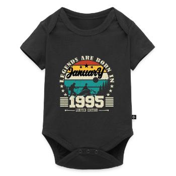 January 1995. Birthday gift January 1995. - Baby Premium short-sleeve bodysuit - black - Front