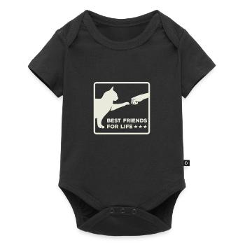 Katze Katzen Spruch Beste Katzen Freunde Geschenk - Baby Premium Kurzarmbody - Schwarz - Vorne