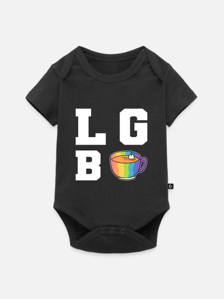 Lgb-Tea Schwul oder lesbisch - Baby Premium Kurzarmbody - Schwarz