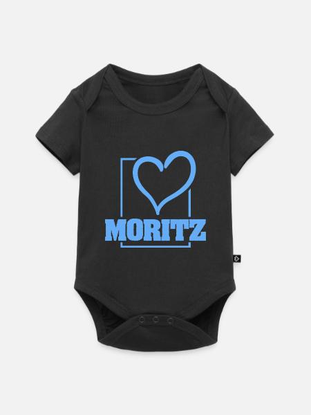 Geschenk für Moritz - Baby Premium Kurzarmbody - Schwarz